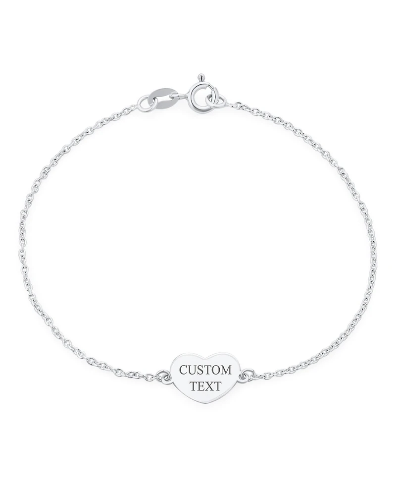 Bling Jewelry Dainty Charm Bracelet Pet Lovers with Heart and Paw Print Sterling Silver