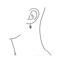 Bling Jewelry Biker Jewelry Dangle Earrings Pirate Skull Design in Sterling Silver