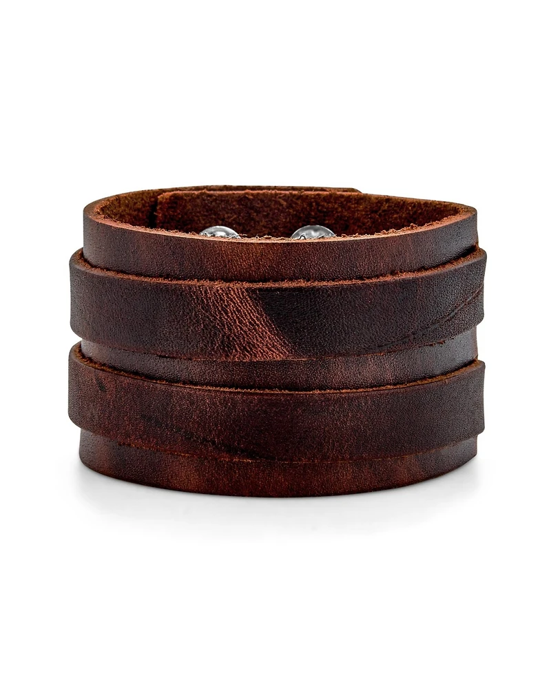 Bling Jewelry Hip Hop Wrap Bracelet Retro Biker Punk Rocker Leather Wristband
