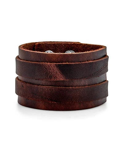 Bling Jewelry Hip Hop Wrap Bracelet Retro Biker Punk Rocker Leather Wristband