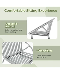 All Weather Pp Patio Conversation Set with Round Coffee table and 2 Chairs