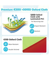 Inflatable Kids Bounce House with Slide Durable Blow-Up Bouncer