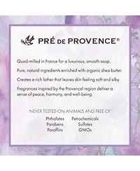 Pre de Provence Moisturizing 250g French Soap Bar, Quad-Milled, Long Lasting, Moisturizing, Rich and Creamy Lather (Set of 2)
