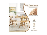Farmhouse Kitchen Chair Set of 2 with Rubber Wood Frame