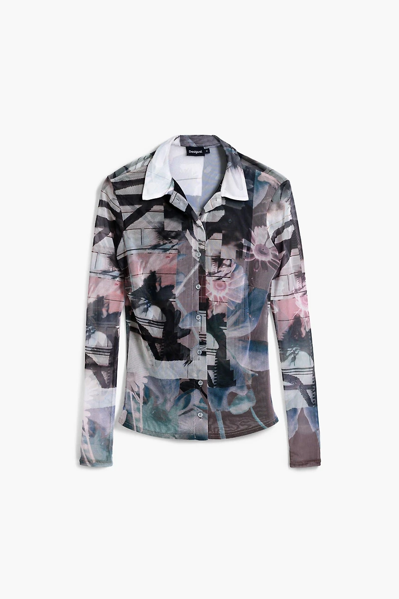 Desigual Women's Buttoned tulle T-shirt