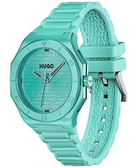 Hugo Boss Men's Grail Light Quartz Green Silicone Watch, 42mm