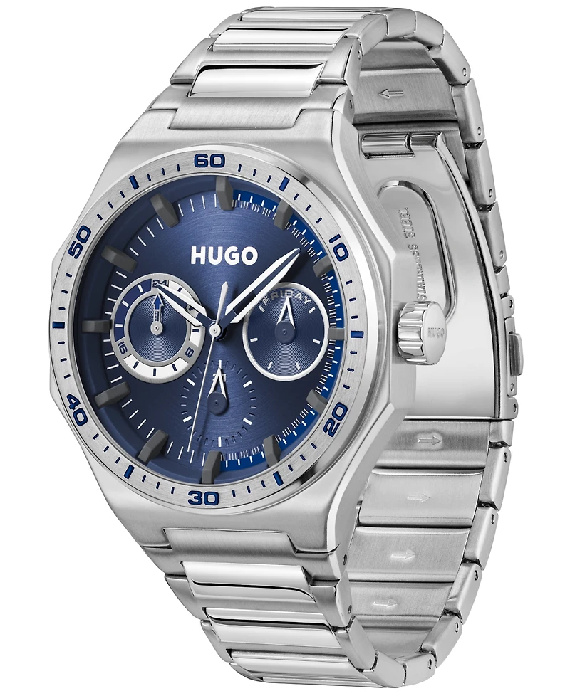 Hugo Boss Men's Grail Sport Quartz Multifunction Stainless-Steel Watch, 44mm