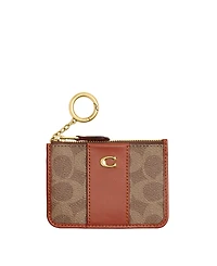 Coach Signature Coated Canvas Essential Mini Id Card Case