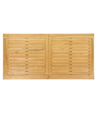Indoor Outdoor Teak Wood Slatted Tabletop Panel Board Split in 2 Square