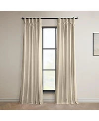 Half Price Drapes Angora Beige Signature Plush Velvet Hotel Blackout Curtain