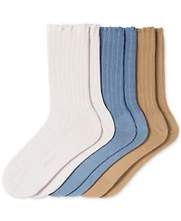 Hue Women's 3-Pk. Scalloped Pointelle Crew Socks