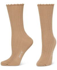 Hue Women's 3-Pk. Scalloped Pointelle Crew Socks