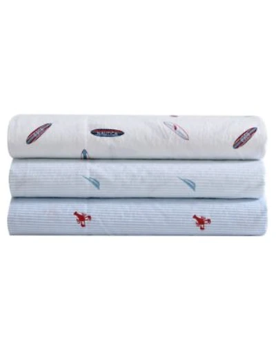 Nautica Printed Cotton Percale Sheet Set