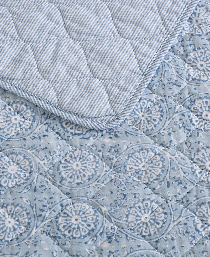 Nautica Floral Park Reversible 3-Pc. Quilt Set, Full/Queen