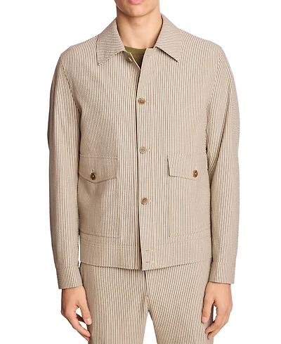 Paisley & Gray Men's Slim Fit Long Sleeve Seersucker Button-Front Jacket