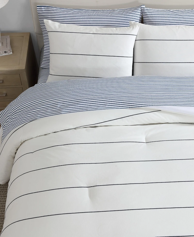Nautica Naval Stripe 3-Pc. Duvet Cover Set