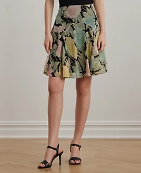 Lauren Ralph Lauren Women's Floral Crinkle Georgette Skirt, Regular & Petite