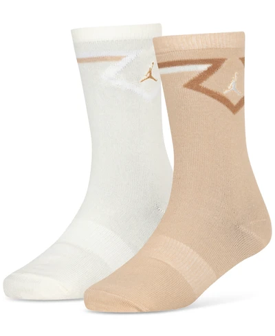 Jordan Big Kids Diamond Logo High Crew Socks, Set of 2