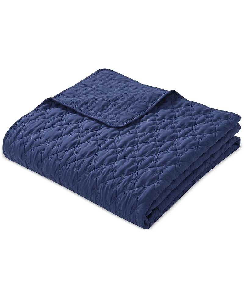 Seventh Studio Leaf Solid Pinsonic Microfiber -Pc. Quilt Set