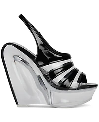 Jeffrey Campbell Slo-Mo Vinyl Platform Wedge Sandals
