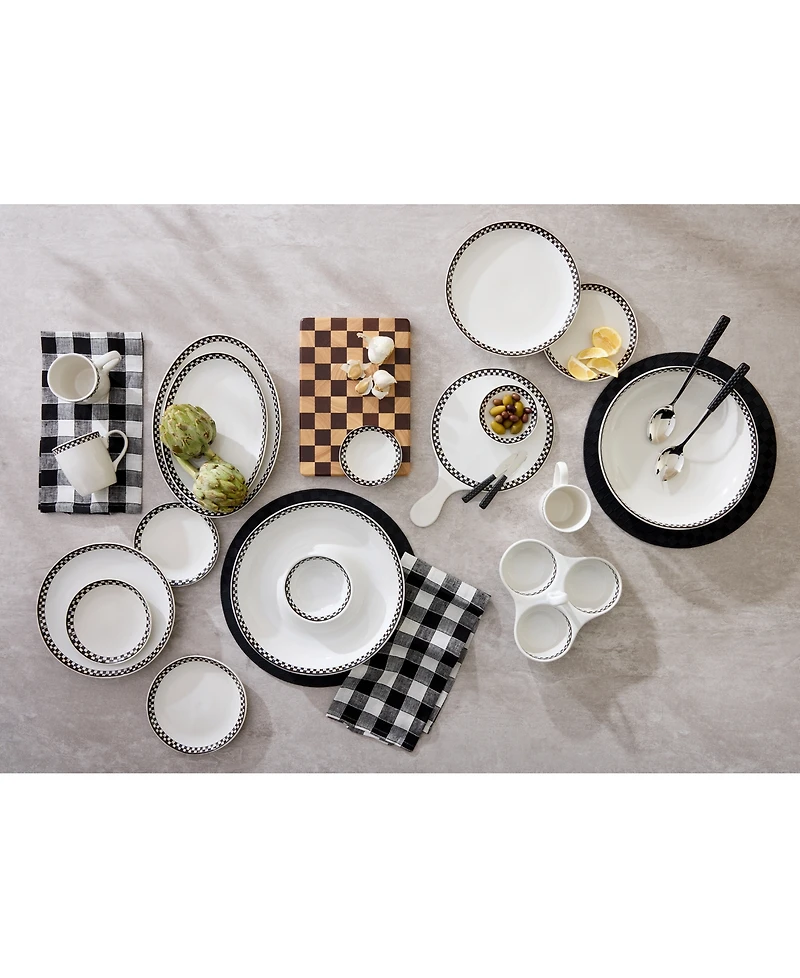 MacKenzie-Childs Courtly Check Everyday Oval Platters, Set of 2