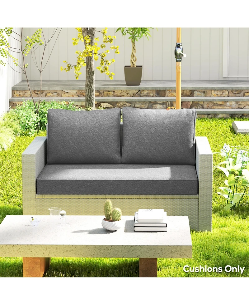Outsunny 5 Patio Furniture Cushions Outdoor Loveseat