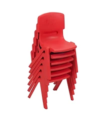 6-pack Kids Plastic Stackable Classroom Chairs