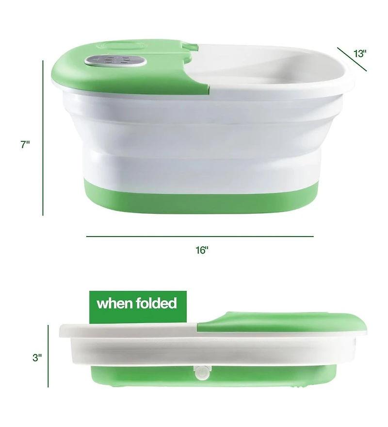 Foot Spa with Heat and Massage and Jets Includes A Remote Control Massage Pumice Stone Collapsible Foot Spa Massager with Heat and Massage Bubbles and