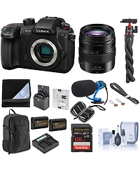 Panasonic Lumix GH5II Mirrorless Camera with Lumix G X Leica Dg Vario-Elmarit 12-35mm f/2.8 Lens, 2x Battery Pack, 2x Charger and 128GB Sdxc Memory Ca