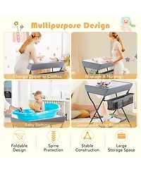 Gouun Baby Storage Folding Diaper Changing Table