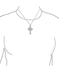 Bling Jewelry Viking Love Knot Celtic Cross Pendant Necklace Sterling Silver
