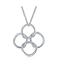 Bling Jewelry Bff Eternal Friendship Pendant Necklace with Interlocking Infinity Circles in Silver