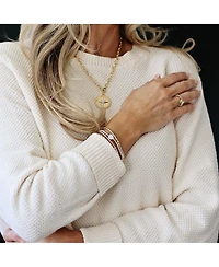 Non-Tarnishing 14k Gold Filled Chain with Vermeil Compass Charm