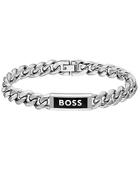 Hugo Boss Men's Kassy Emblem Stainless Steel Chain Bracelet