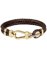 Hugo Boss Men's Ares Prime Brown Leather Bracelet