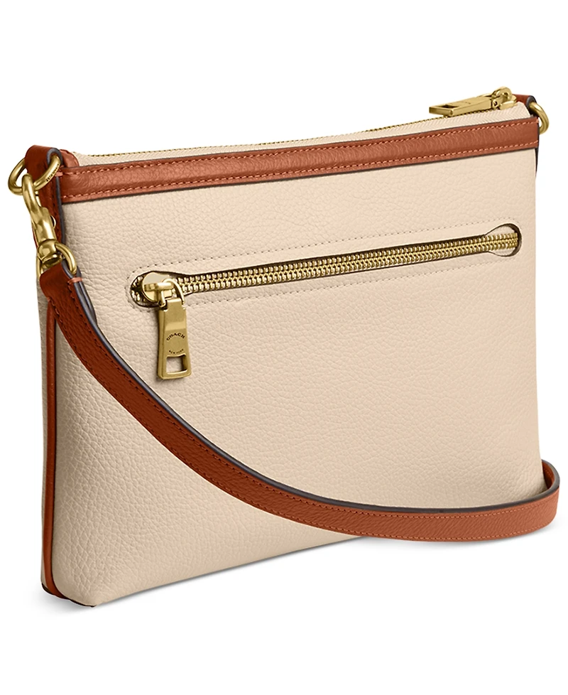 Coach Refined Pebble Leather Legacy Zip Top Smal Crossbody