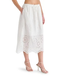 Steve Madden Women's Anaisa Tie-Waist Eyelet Midi Skirt