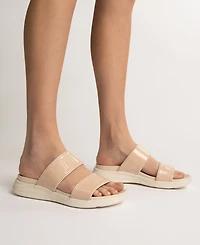 Journee Collection Women's Janis Double Band Comfort Wedge Sandals