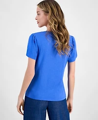 Nautica Jeans Women's Lace-Trim V-Neck T-Shirt
