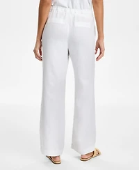 Charter Club Women's 100% Linen Drawstring Pants, Created for Macy's
