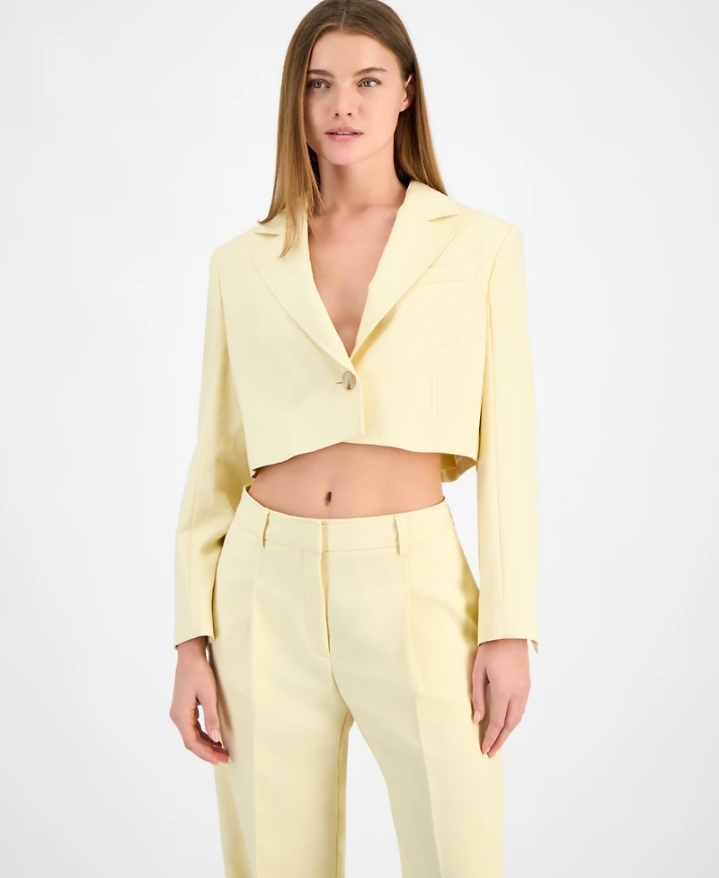 Boss Orange Women's Cropped One-Button Blazer