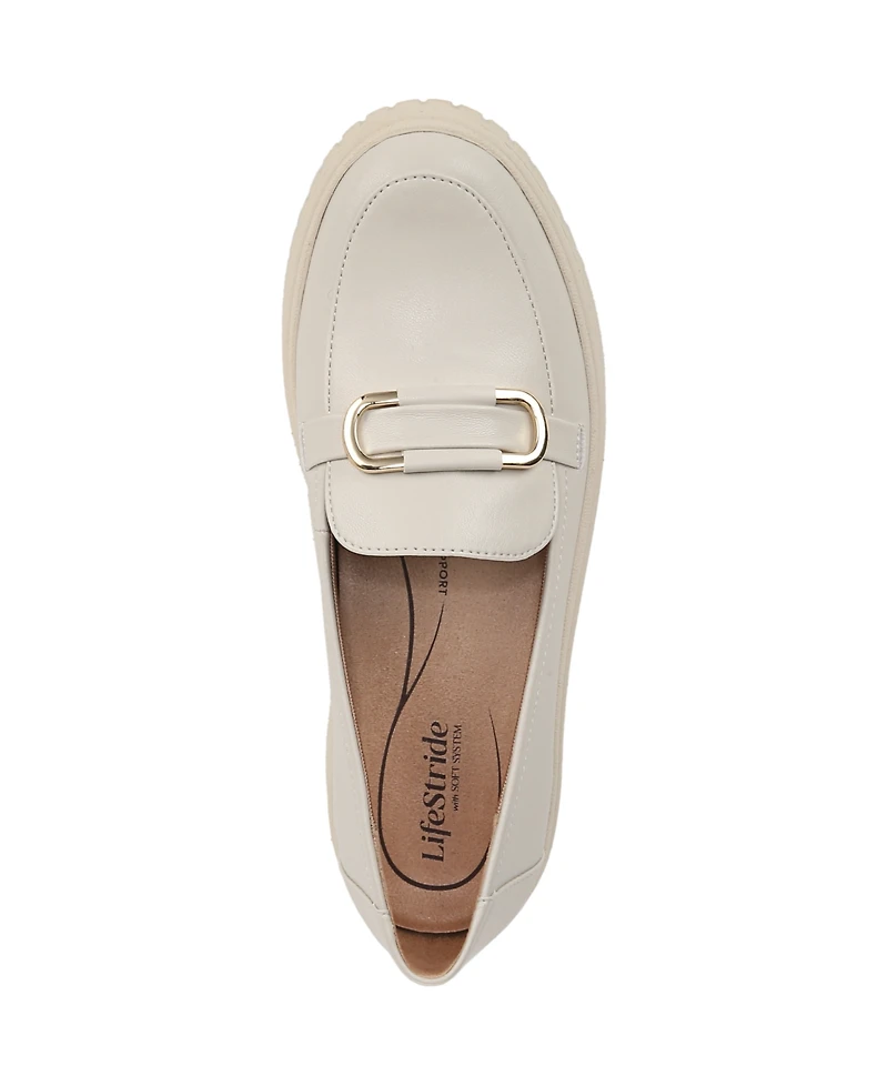 LifeStride Women's Geneva-Bit Closed Round Toe Platform Loafers