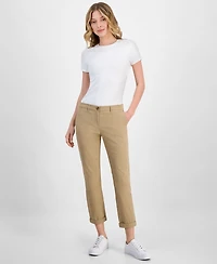 Nautica Jeans Women's Montauk Solid Cuffed Chino Pants