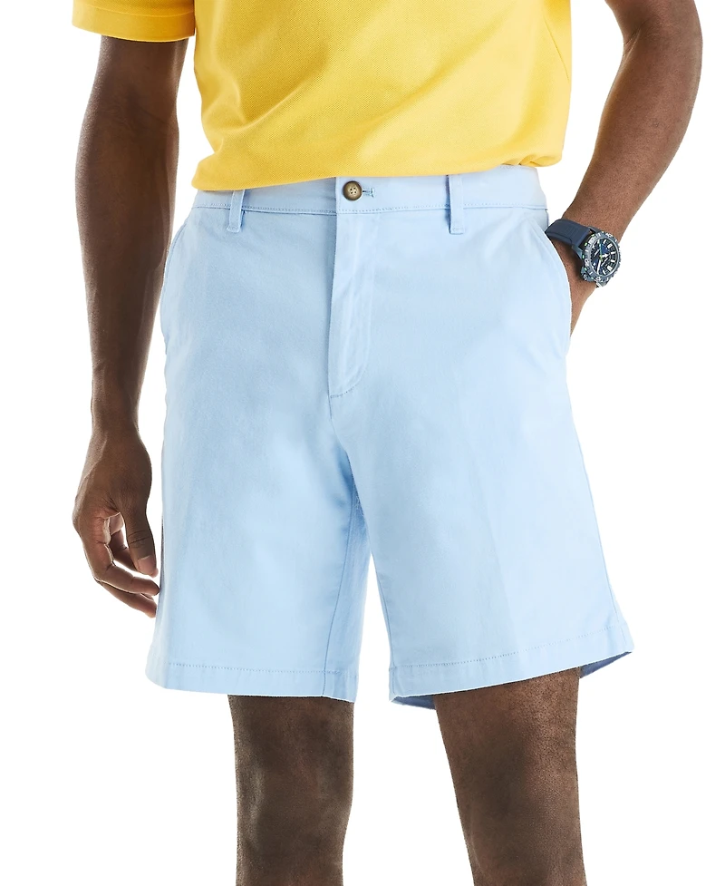 Nautica Men's Solid-Color Stretch-Twill 8.5" Deck Shorts