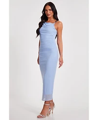 Quiz Women's Mesh One Shoulder Chain Detail Maxi Dress