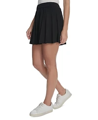 Starter Women's Solid-Color Pleated Stretch Pull-On Skort