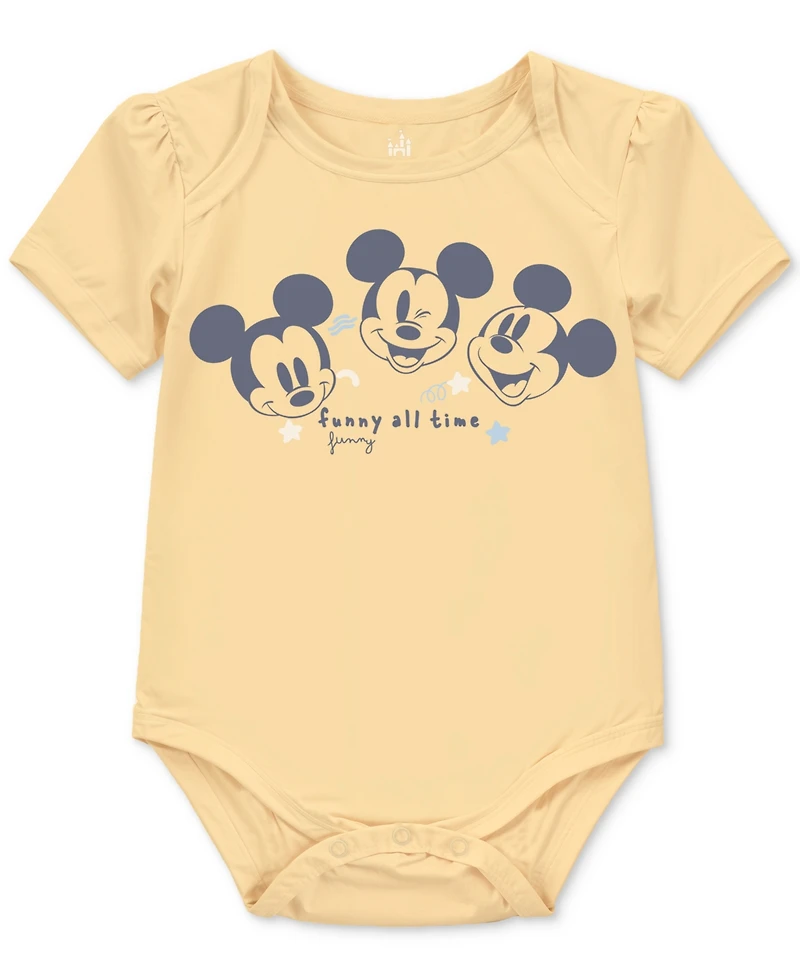 Disney Baby Boys Mickey Mouse Short-Sleeve Bodysuits, Set of 3