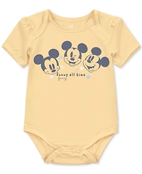 Disney Baby Boys Mickey Mouse Short-Sleeve Bodysuits, Set of 3
