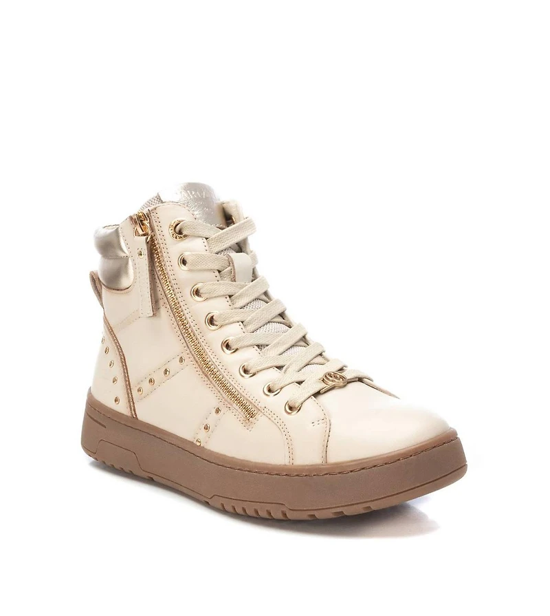 Carmela Collection Leather Sneaker Booties By Xti