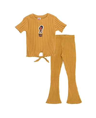 L.o.l. Surprise! Little Girls Fierce T-Shirt and Flare Pants Outfit Set